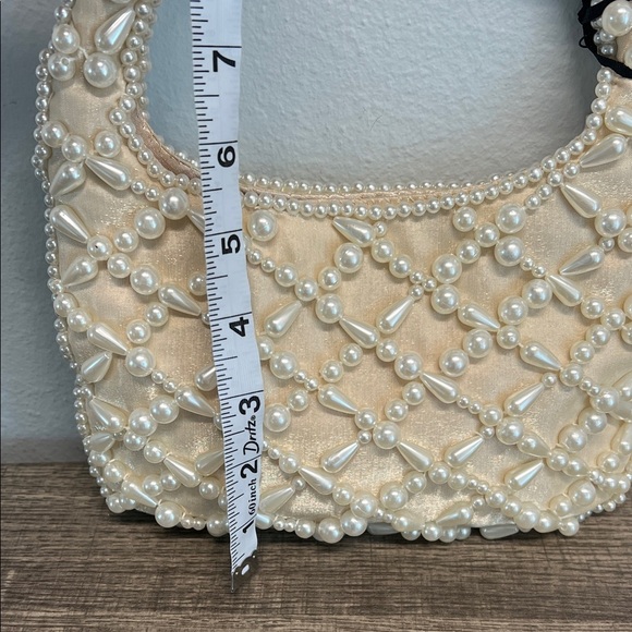 Sincerely Jules | Pearl-Embellished Tan Mini Bag - Picture 13 of 13